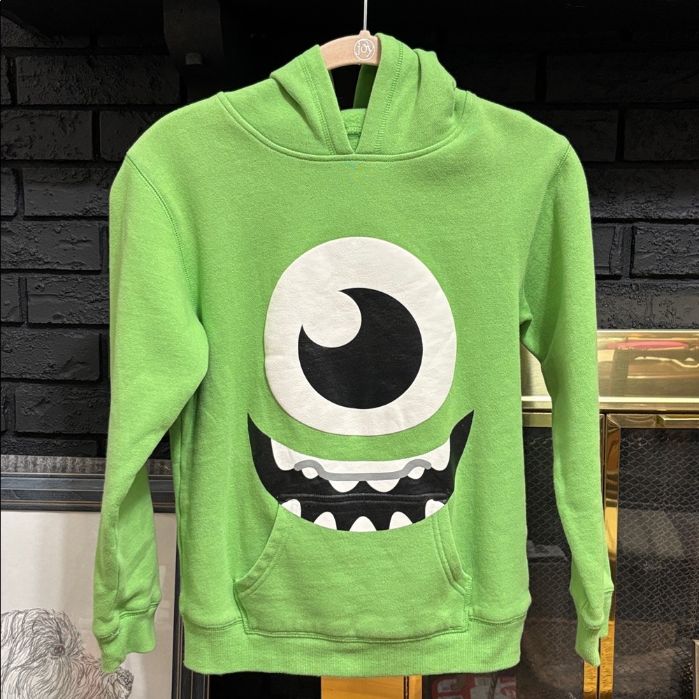 Disney Green Monsters Inc. sweatshirt Mike Wazowski Face Hoodie Pixar